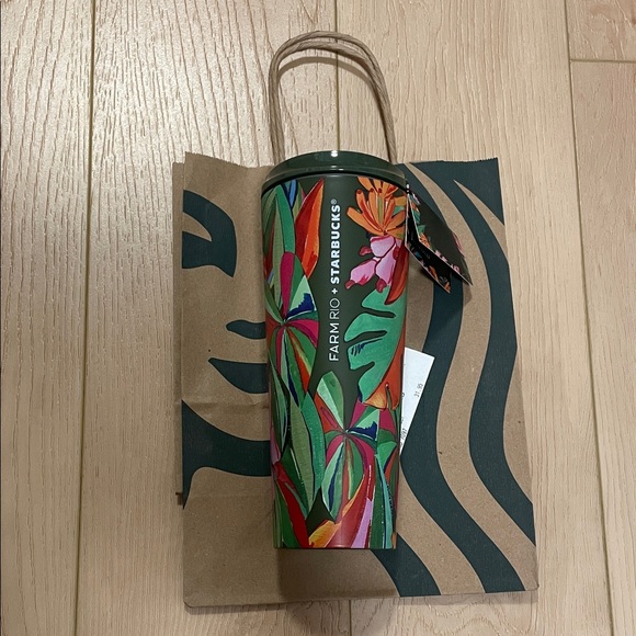 FARM Rio x Starbucks Banana Leaves 16oz Stainless Tumbler - Picture 5 of 12